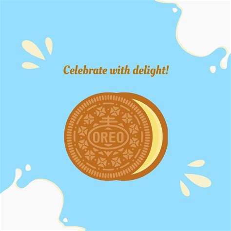 National Oreo Cookie Day Celebration Vector In Illustrator Psd Eps