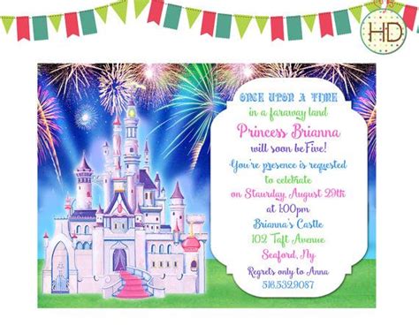 Castle Invitation Disney Castle Invitation By Hdinvitations Princess