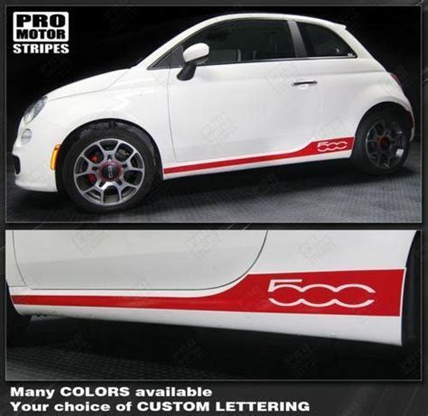Fiat 500 Stripes Graphics Decals Ebay