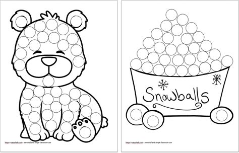 Free Printable Winter Do A Dot Marker Pages The Artisan Life