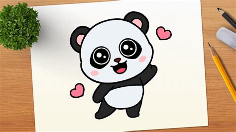 How To Draw A Cute Panda Draw So Cute Easy Step By Step Youtube