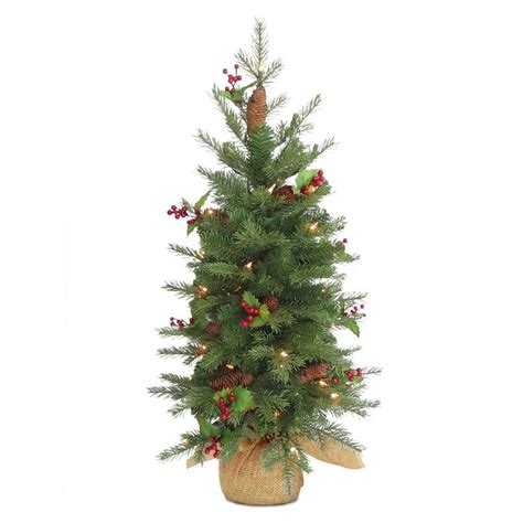 National Tree Company 3 Ft Pre Lit Nordic Spruce Tree With Battery
