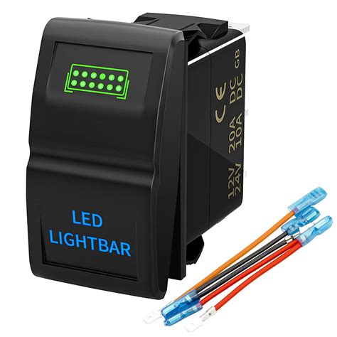Buy Daiertek Led Light Bar Rocker Switch 12v Waterproof Onoff 5 Pin 20a