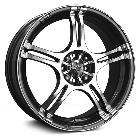 Konig Incident Wheels Graphite With Machined Face Rims