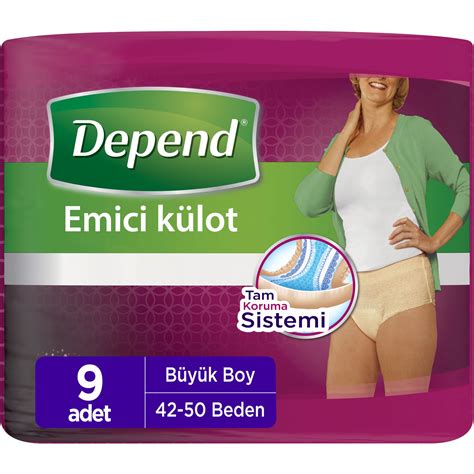 To need something or someone in order to.: Depend Emici Külot Kadın Büyük 9'lu Fiyatı - Taksit ...