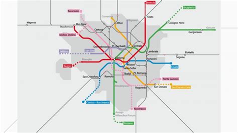 Linee Metropolitana Milano Blu M4 Rosa M6 Per Il 2023