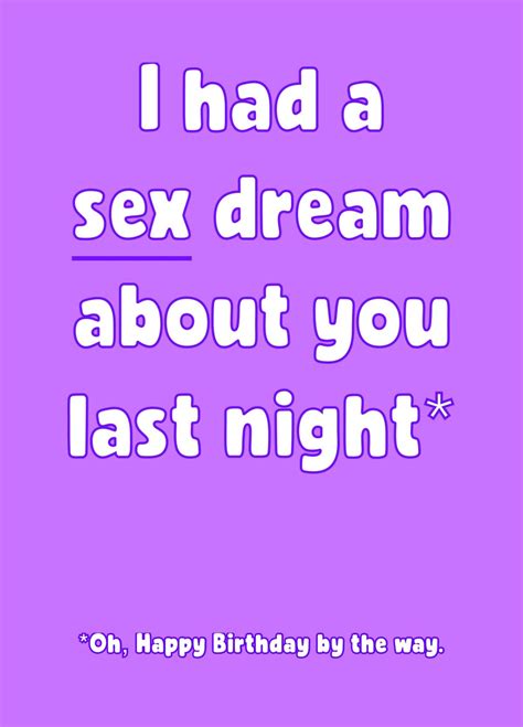 Sex Dream Birthday Card Scribbler