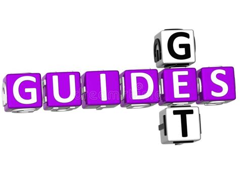 3d Get Guides Crossword Stock Illustration Illustration Of Agency