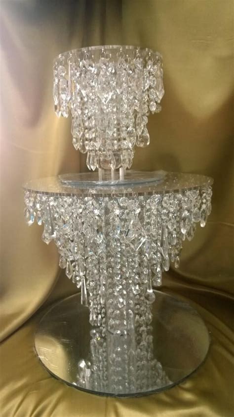 Cake Stand Chandelier Cake Stand Crystal Cake Stand Etsy Crystal