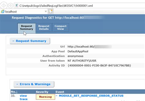 Troubleshoot Php Errors With Failed Request Tracing Internet Information Services Microsoft