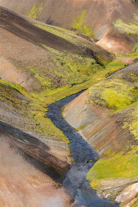 Iceland Fjallabak Nature Reserve Landmannalaugar A Small River