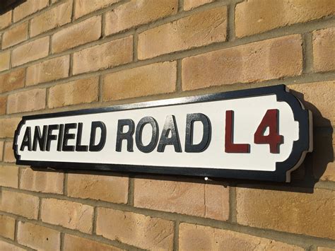 Retro Vintage Solid Wooden Street Sign White Finish Anfield Etsy
