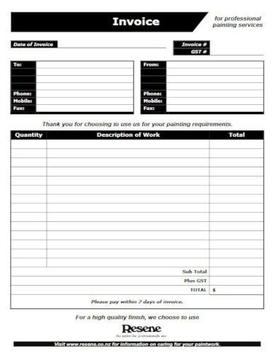 Pin On Fillable Invoice Blank In Pdf Commercial Invoice Templates At