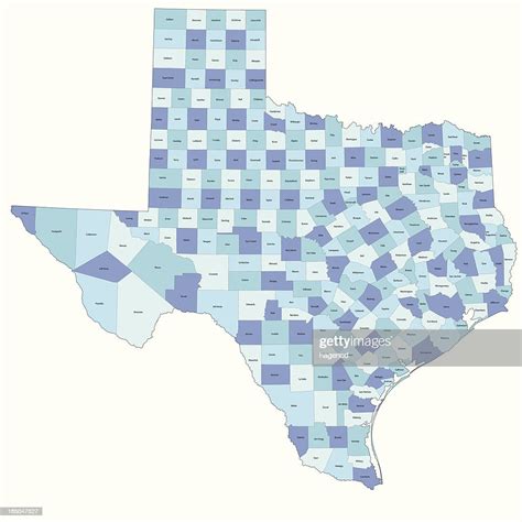 Texas State County Map High Res Vector Graphic Getty Images
