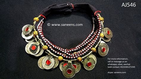 Wholesale Afghan Pashtun Necklaces Kuchi Ethnic Chokers With Stones