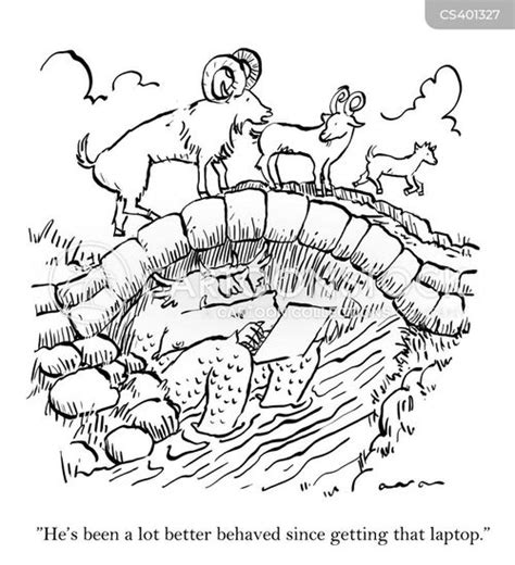 three billy goats gruff story coloring pages
