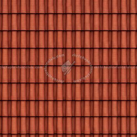 Portuguese Clay Roof Tile Texture Seamless 03461