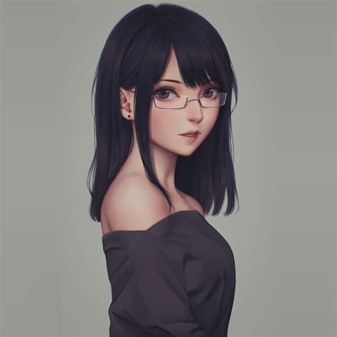 2048x2048 Anime Glasses Girl Ipad Air Hd 4k Wallpapersimagesbackgroundsphotos And Pictures