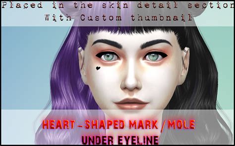 Mod The Sims Heart Shaped Mark In The Face
