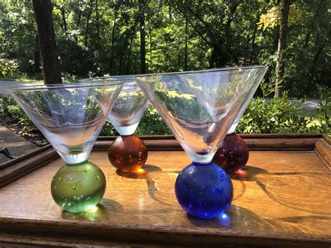 four martini cocktail glasses ball stem colored martini cocktail martini crystal champagne