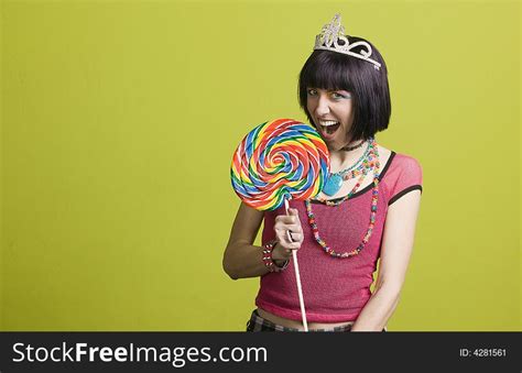 Babe Punk Woman Big Lollipop Free Stock Photos StockFreeImages