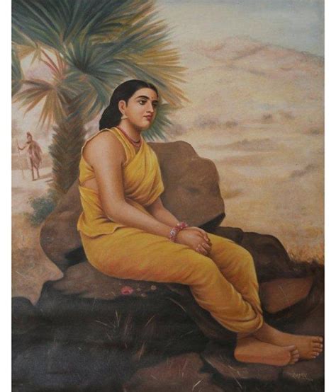 Raja Ravi Verma Oil Paintings Shakuntalas Impending Calamity Buy Raja