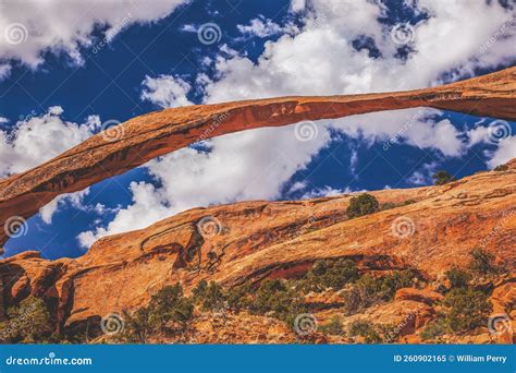 Landscape Arch Devils Garden Arches National Park Moab Utah Stock Image