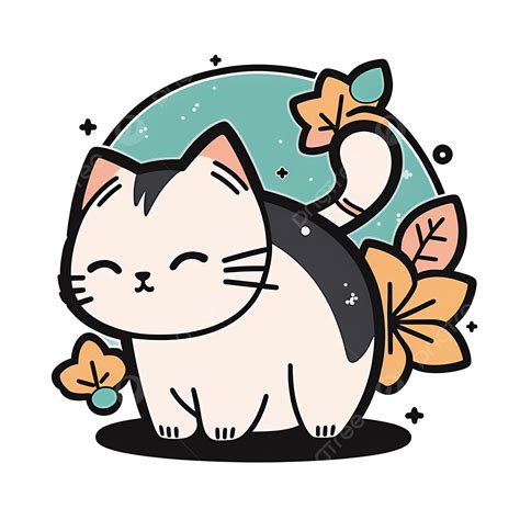 dibujos animados lindo gato pegatina kitty gatito png dibujos animados etiqueta engomada