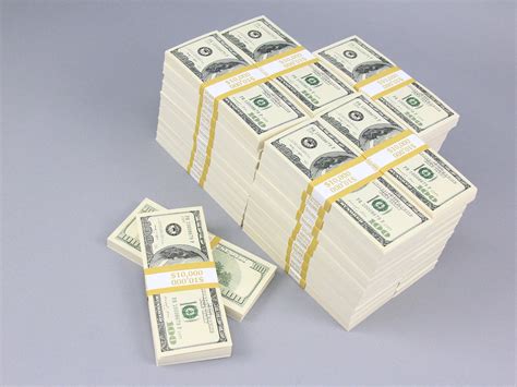Prop money that looks real. PROP MONEY Real Looking Copy $100s FULL PRINT Pack - Total $500,000 for Movie, T - Preschool ...