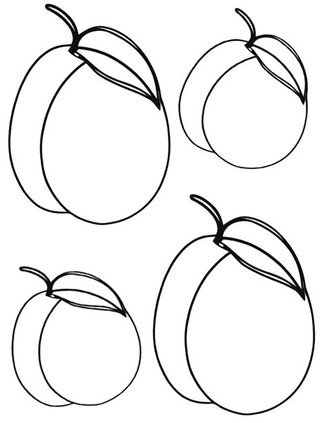 Plum Coloring Pages