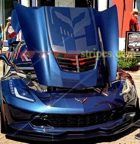 C7 Corvette Stingray Grand Sport Z06 Jake Skull Hood Stinger Stripe