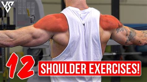 12 Best Shoulder Exercises For Boulder Shoulders V Shred Youtube