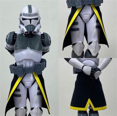 112 Custom Realistic Black And Yellow Kama For Clone Trooper Black