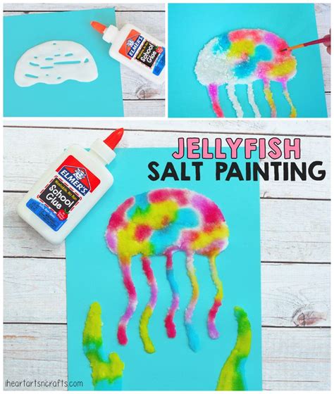 Jellyfish Salt Painting Activity For Kids Preschool Art Activities