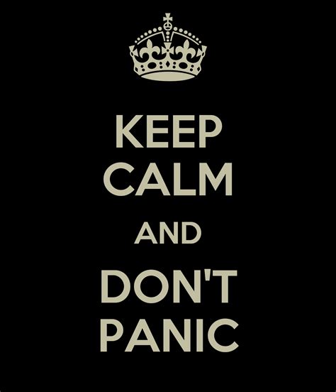 Keep Calm And Dont Panic Poster Abaddon Keep Calm O Matic