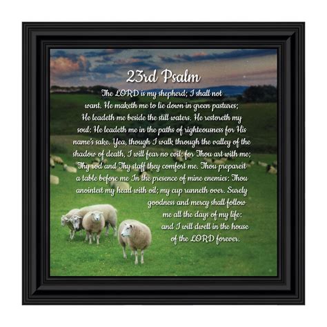 23rd Psalm Framed Bible Verse From Psalms Comfort And Encouragement