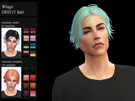 Sims 4 Hairs The Sims Resource Wings Oe0111 Hair Retextured By Jenn