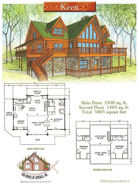 Keen Log Home Floor Plan By Log Homes Of America