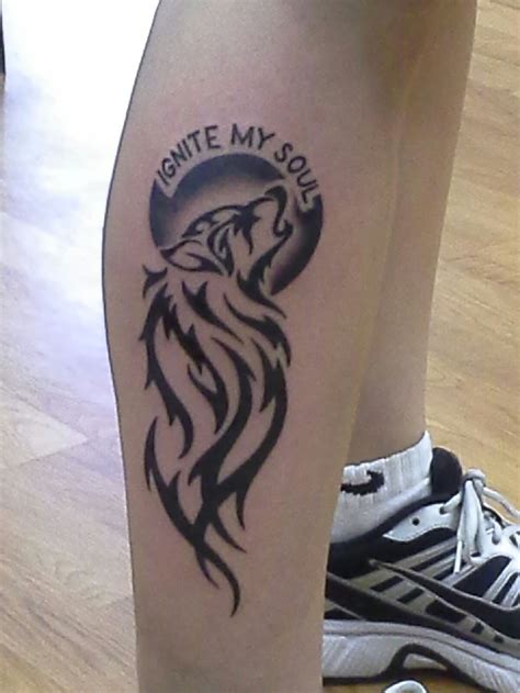 Howling Wolf Tattoo Legs Yo Tattoo