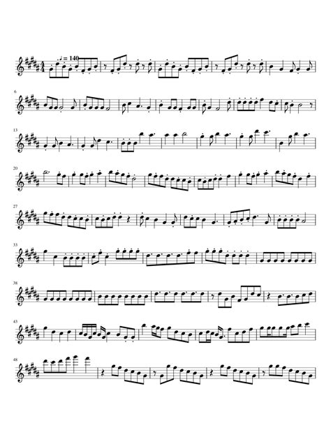 Echo Gumi Vocaloid Sheet Music For Flute Solo