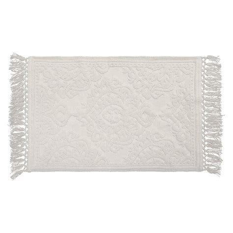 Vcny home savannah fringe stripe bath rug runner. Jean Pierre Ricardo Cotton Fringe 21 in. x 34 in. Bath Rug ...