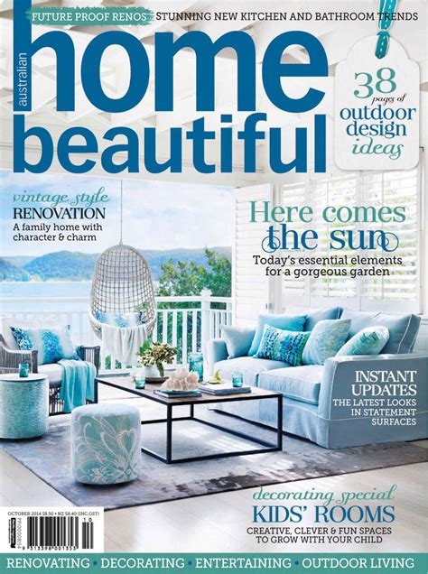 Australian Home Beautiful October 2014 Cover Interiors By Color