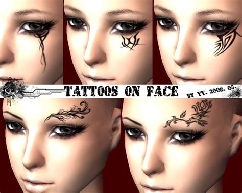 Mod The Sims Tattoo On Face