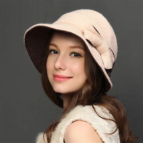 Buy Lady New Autumn Winter Noble Fedoras Hat European American Elegant Girls
