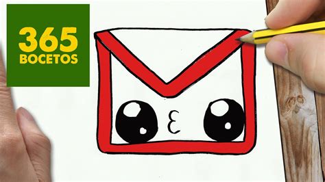 Como Dibujar Logo Gmail Kawaii Paso A Paso Dibujos Kawaii Faciles