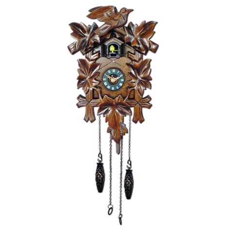 Cambridge Cuckoo Clock With Leaves And Bird Temple And Webster