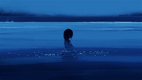 2560x1440 Girl In Water Anime 1440p Resolution Wallpaper Hd Anime 4k