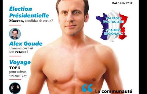 Présidentielle Emmanuel Macron torse nu en couverture de Garçon Magazine