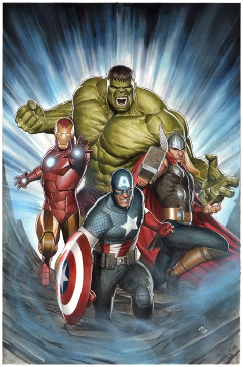 Adi Granov Avengers Cover In Alan Ns Adi Granov Comic Art Gallery Room
