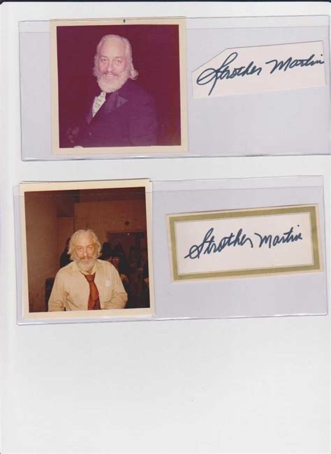 72 Strother Martin 1919 1980 2 Autograph Signatures